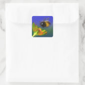 Sticker Carré Abeille Mignonne (Sac)