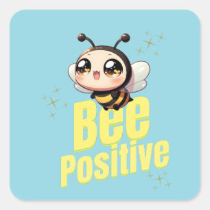 Sticker Carré Abeille positive