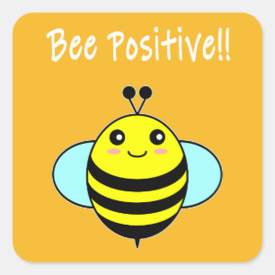 Sticker Carré Abeille Positive!!
