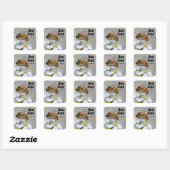 Sticker Carré Abeille Toujours ! (Feuille)