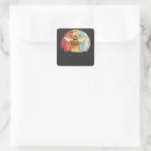 Sticker Carré Abeille vintage (Sac)