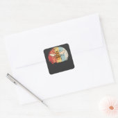 Sticker Carré Abeille vintage (Enveloppe)