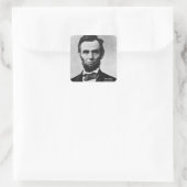 Sticker Carré Abraham Lincoln - Avec Malice Vers Aucun (Sac)