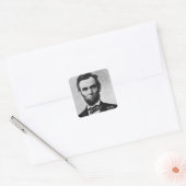 Sticker Carré Abraham Lincoln - Avec Malice Vers Aucun (Enveloppe)