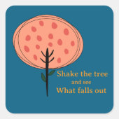 Sticker Carré Abstract Cute Fruit Tree (Devant)