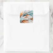 Sticker Carré Abstract Feather Flow – Soft Elegance (Sac)