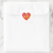 Sticker Carré Abstract Heart Confetti Art (Sac)