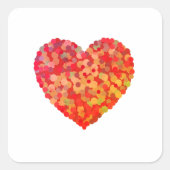 Sticker Carré Abstract Heart Confetti Art (Devant)