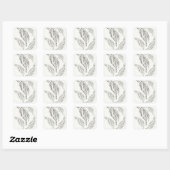 Sticker Carré abstrait (Feuille)