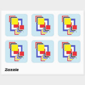 Sticker Carré Abstrait Carrés (Feuille)