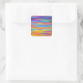 Sticker Carré Abstrait Desert Sunset Sky Artwork (Sac)