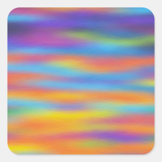 Sticker Carré Abstrait Desert Sunset Sky Artwork (Devant)
