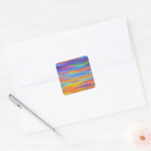 Sticker Carré Abstrait Desert Sunset Sky Artwork (Enveloppe)