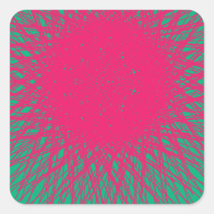 Sticker Carré abstrait épais