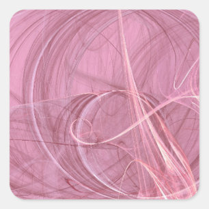Sticker Carré Abstrait rose