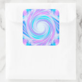 Sticker Carré Abstrait tourbillon pastel violet couleurs imprime (Sac)