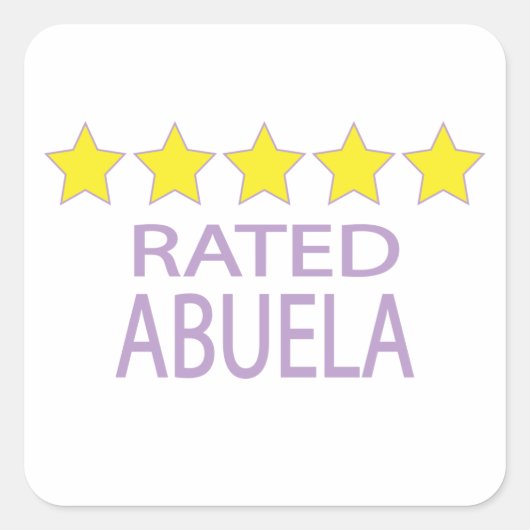 Sticker Carré Abuela cinq étoiles (Devant)