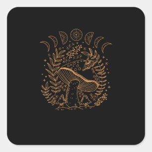 Sticker Carré Academia Goblincore Cottagecore Esthétique Sorcièr
