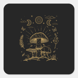 Sticker Carré Academia Goblincore Esthétique Cottagecore Champig