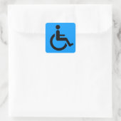 Sticker Carré Accès en fauteuil roulant - Symbole du fauteuil de (Sac)