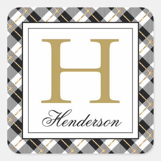 Sticker Carré Accessoires d'or pour chèque en plastique moderne, (Devant)