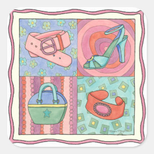 Sticker Carré Accessoires pour femmes par Chariklia Zarris