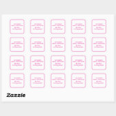 Sticker Carré Accueil (rose) (Feuille)