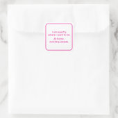 Sticker Carré Accueil (rose) (Sac)