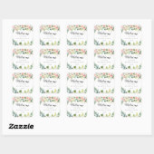 Sticker Carré Accueil simple Mariage de feuillage vert floral (Feuille)