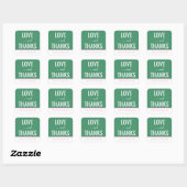 Sticker Carré Accueil Typographique Vert Chaud (Feuille)