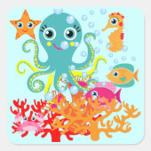 Sticker Carré Accueil vers l'océan (Devant)