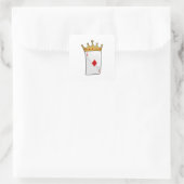 Sticker Carré Ace diamant avec Couronne (Sac)