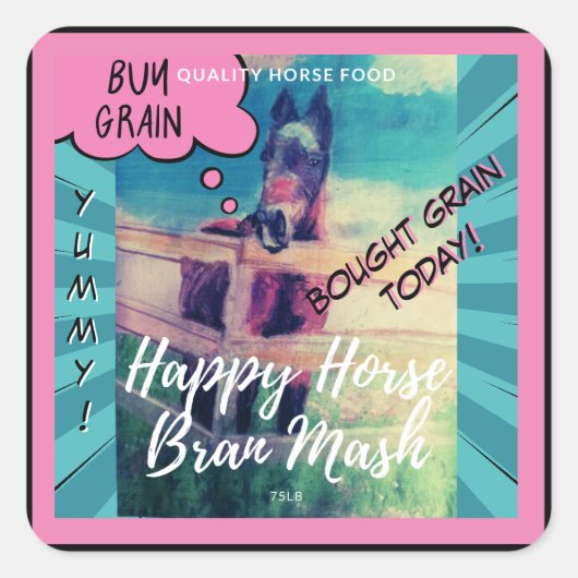 Sticker Carré acheter grain sucré Jamie style comique (Devant)