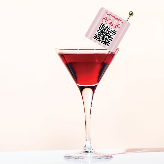 Sticker Carré Acheter la mariée une boisson Bachelorette Party