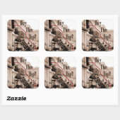 Sticker Carré Acheter L'Humour Du Marché Stock Dip (Feuille)