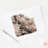 Sticker Carré Acheter L'Humour Du Marché Stock Dip (Enveloppe)