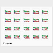 Sticker Carré Acheter local (Feuille)