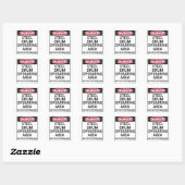 Sticker Carré Acier - Zone de fonctionnement (Feuille)