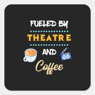 Sticker Carré Acteur Alimenté Par Café De Théâtre