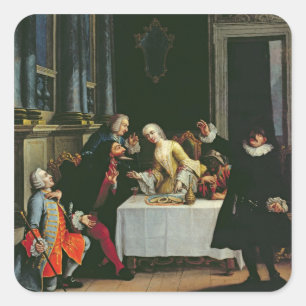 Sticker Carré Acteurs de bande dessinée