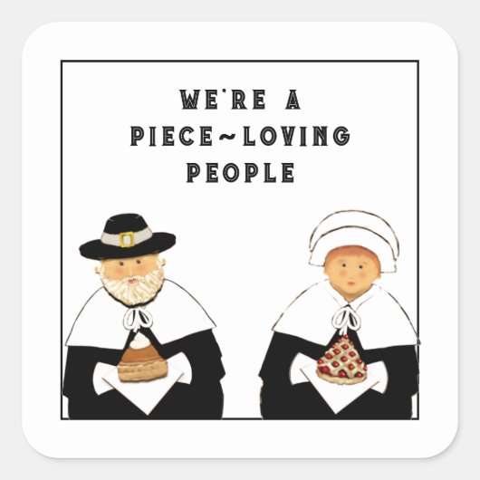 Sticker Carré Action de grâces créative (Devant)