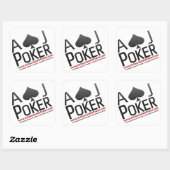 Sticker Carré Action Junkie Poker (Feuille)