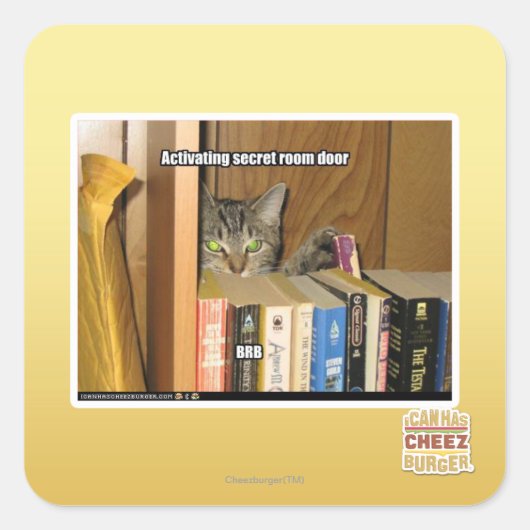 Sticker Carré Activation de la porte secrète (Devant)