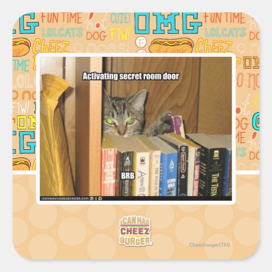 Sticker Carré Activation de la porte secrète (Devant)