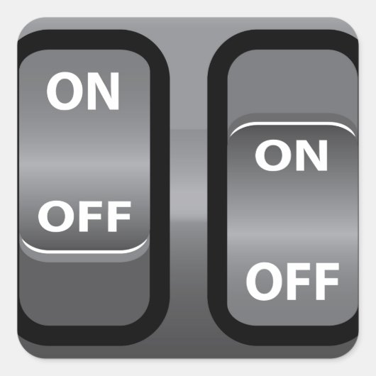 Sticker Carré Activation du commutateur (Devant)