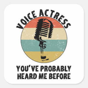 Sticker Carré Actrice vocale doublage porte-parole Synchroniser