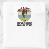 Sticker Carré Actrice vocale doublage porte-parole Synchroniser (Sac)