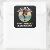 Sticker Carré Actrice vocale doublage porte-parole Synchroniser (Sac)