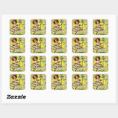 Sticker Carré ADELAIDE ~ JOYEUX ANNIVERSAIRE ~ Maypole ~ (Feuille)