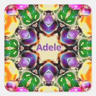 Sticker Carré ADELE ~ Motif Abstrait lumineux ~ Personnalisé